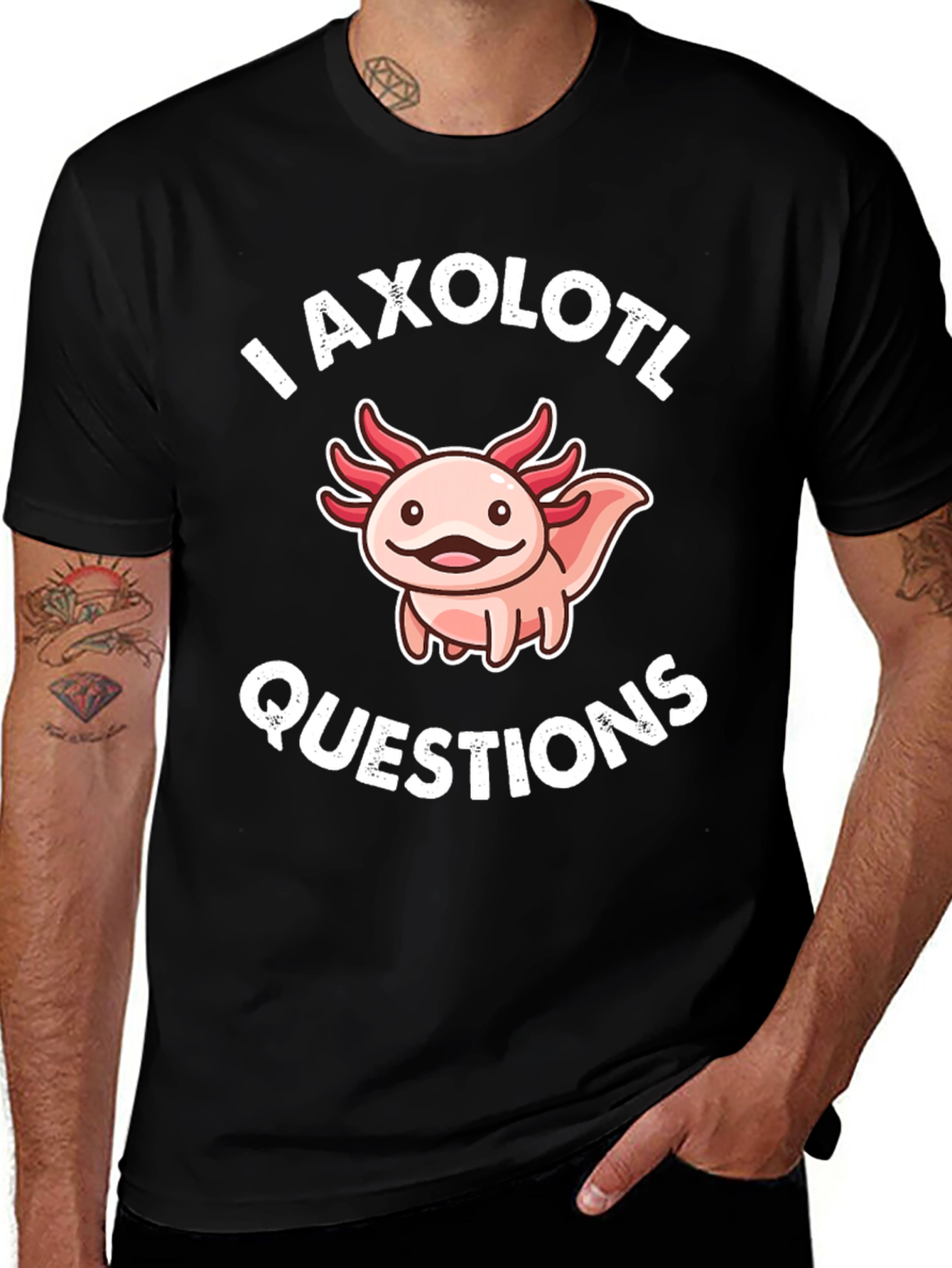 Axolotl Questions Funny Graphic T-Shirt