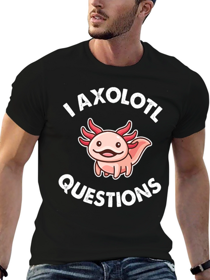 Axolotl Questions Funny Graphic T-Shirt
