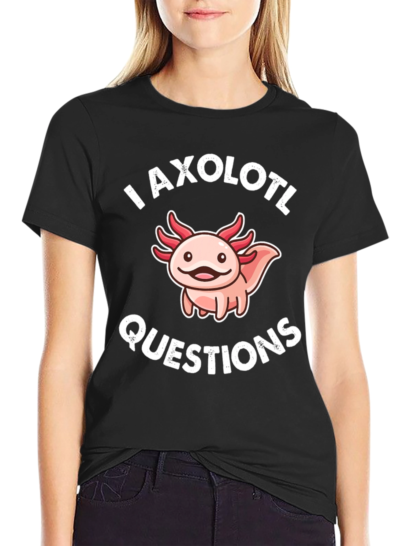 Axolotl Questions Funny Graphic T-Shirt