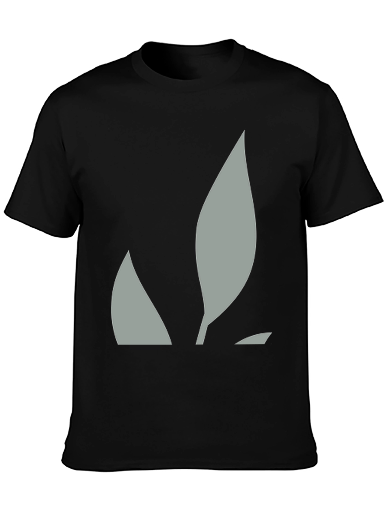 Abstract Leaf Graphic Black Tee