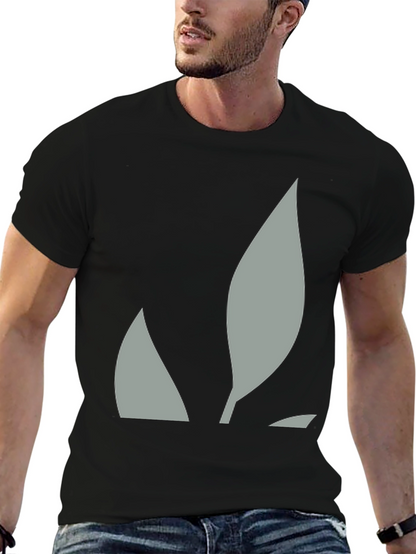 Abstract Leaf Graphic Black Tee
