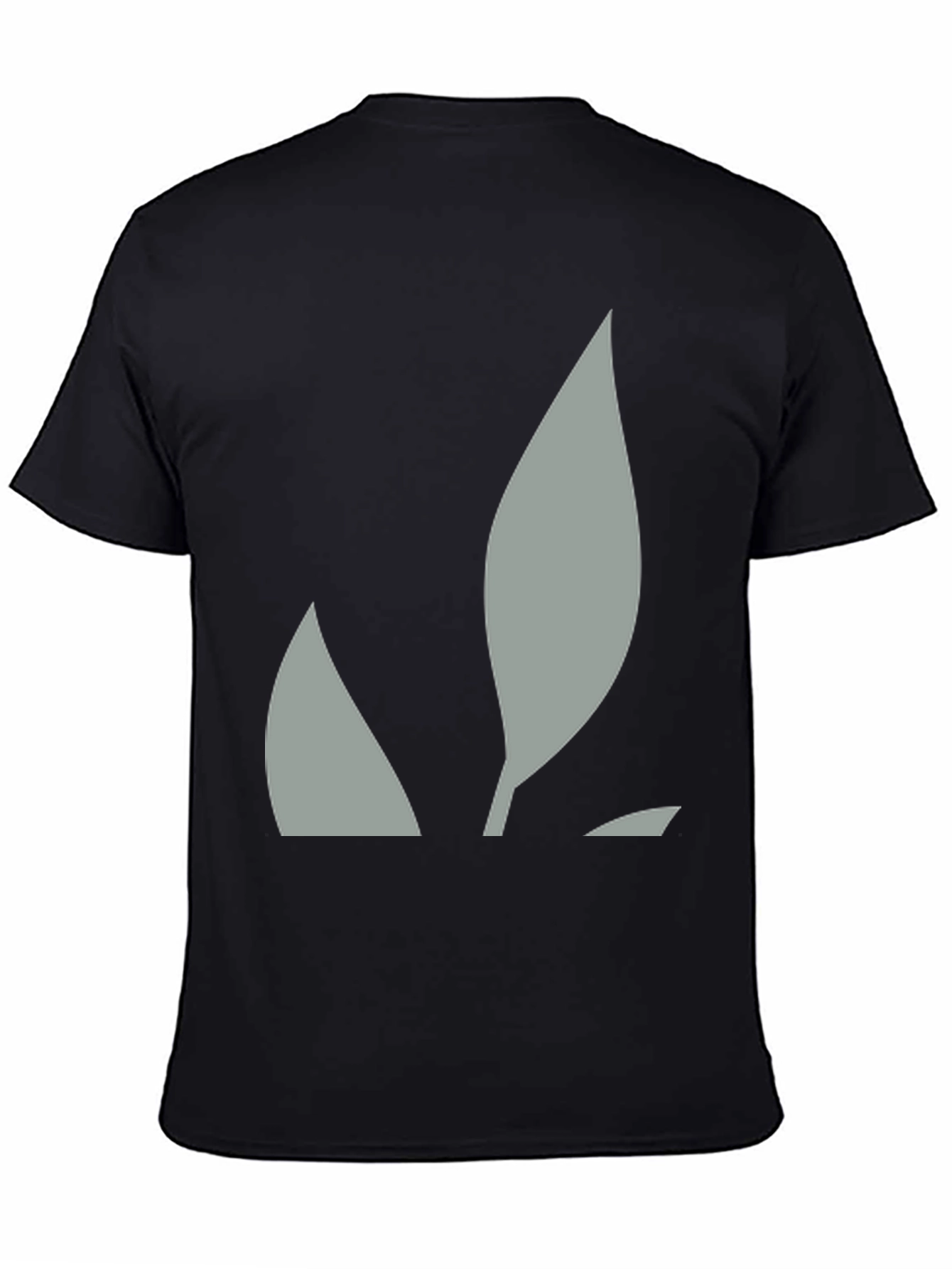Abstract Leaf Graphic Black Tee