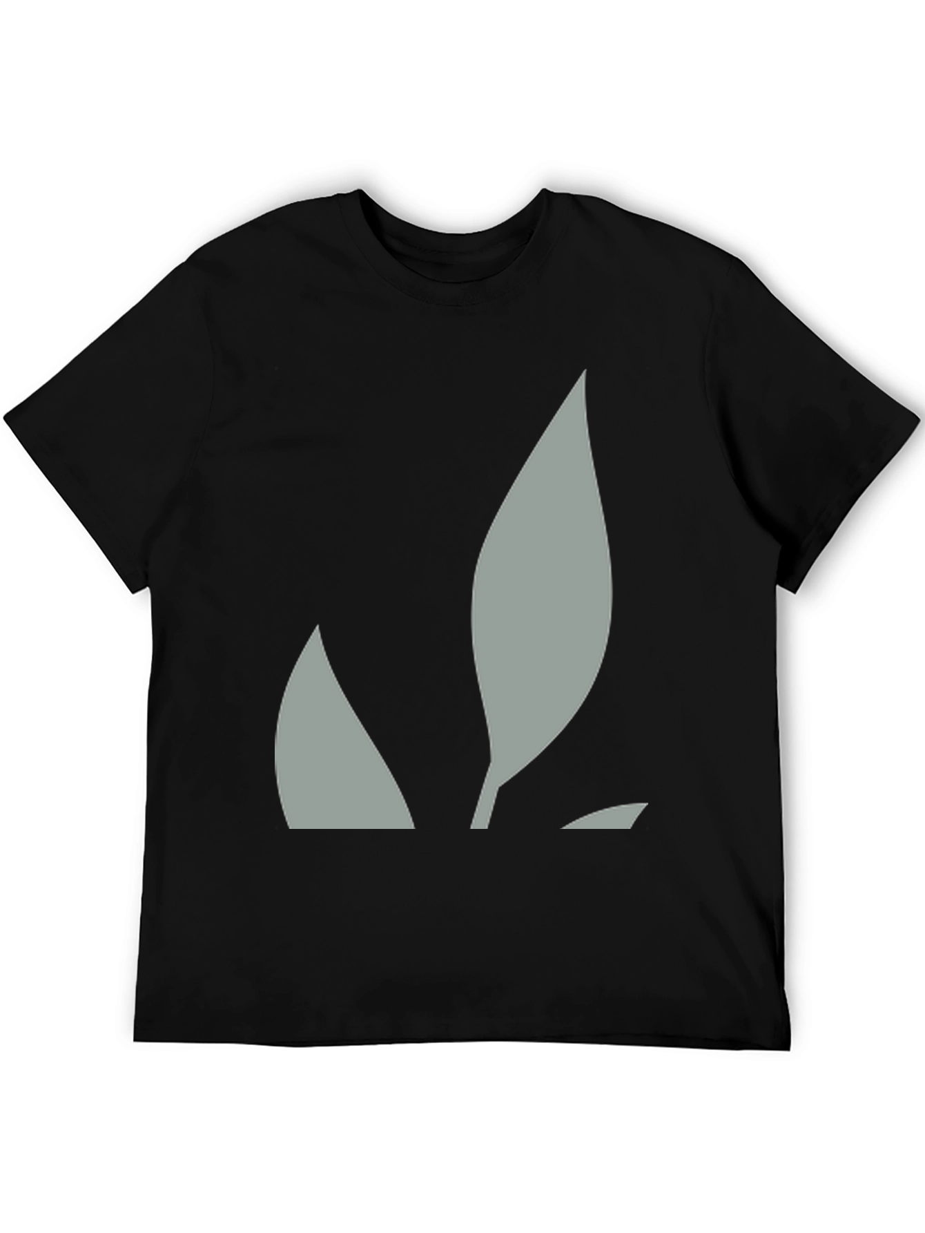 Abstract Leaf Graphic Black Tee