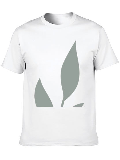 Abstract Leaf Graphic Black Tee