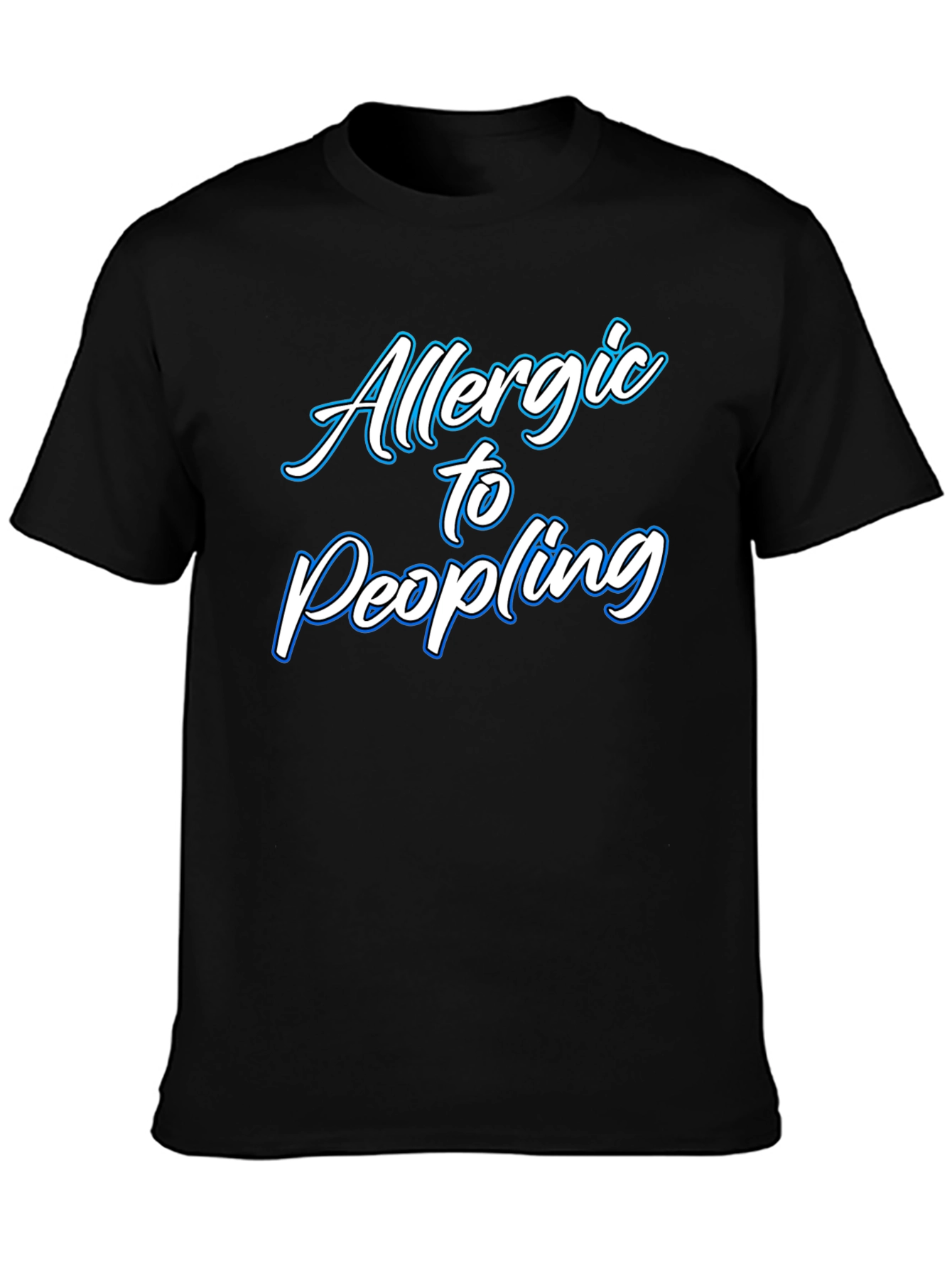 Allergic to People Black T-Shirt