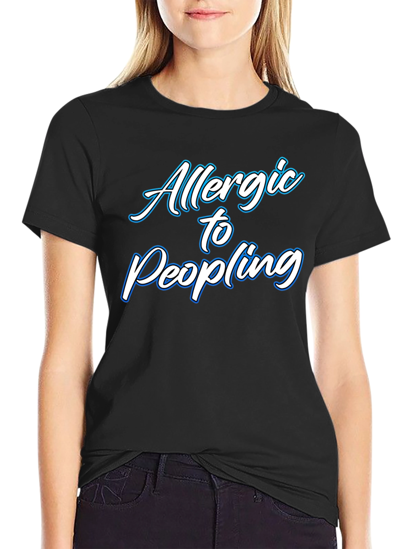 Allergic to People Black T-Shirt