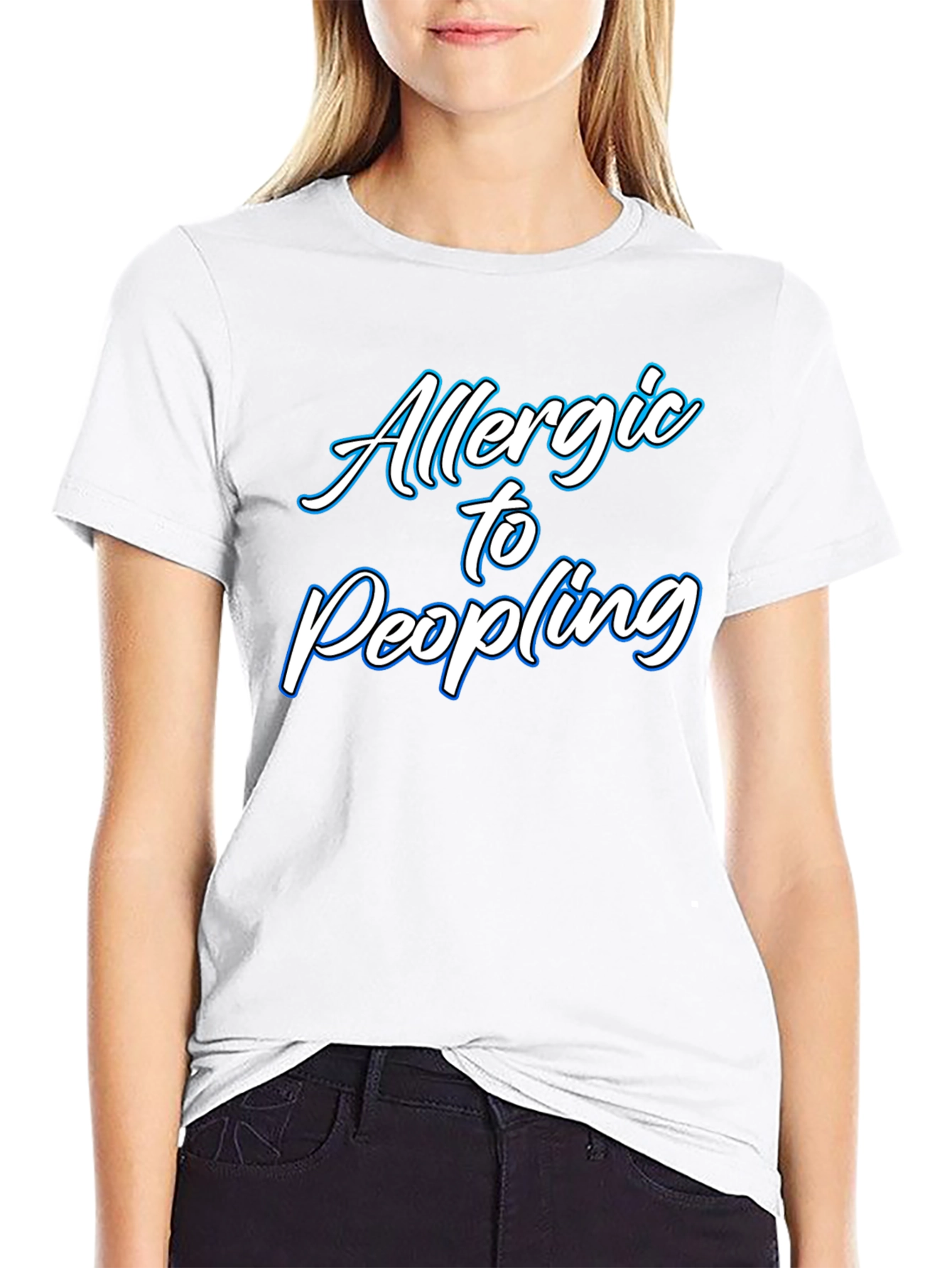Allergic to People Black T-Shirt