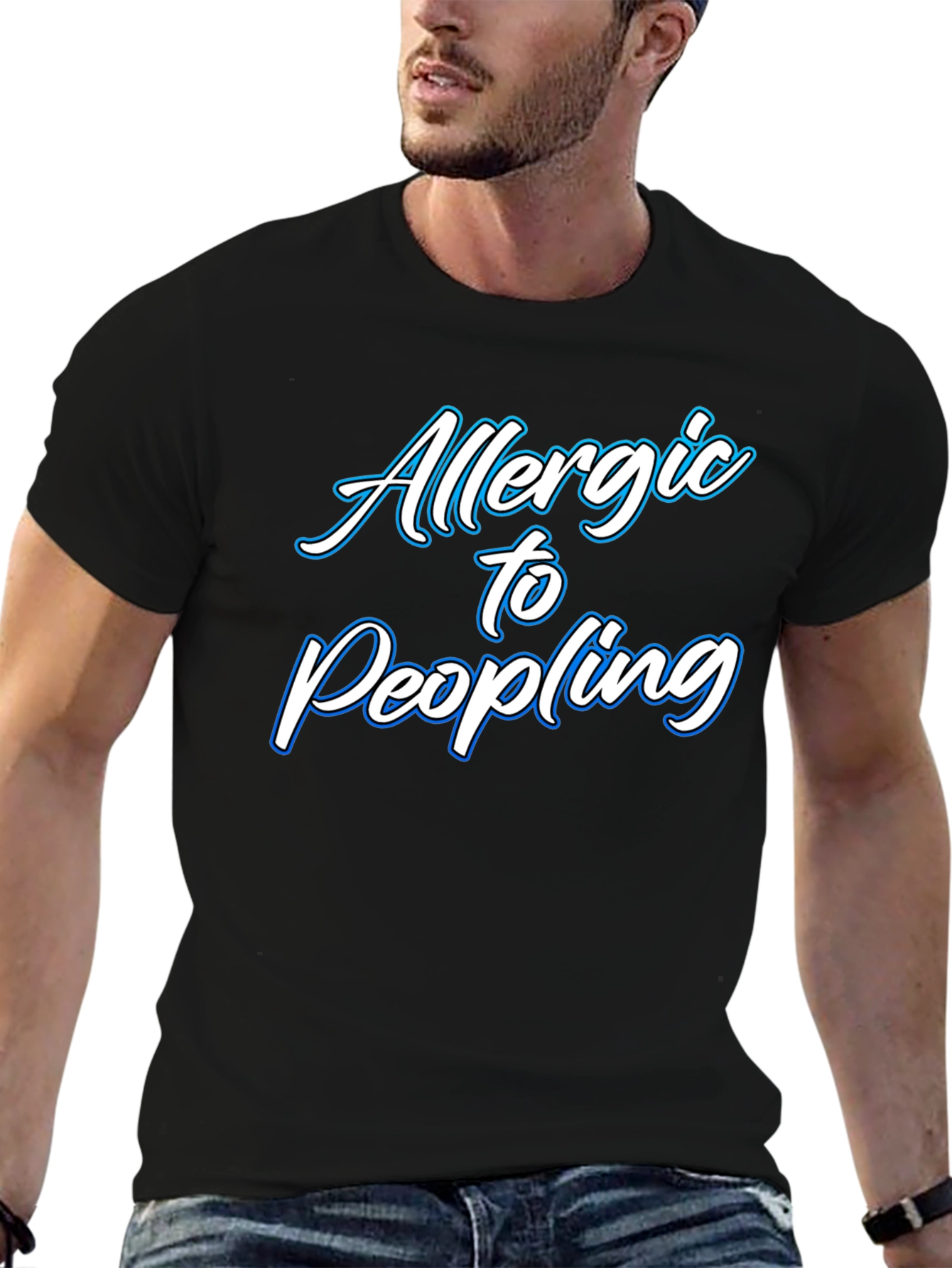 Allergic to People Black T-Shirt