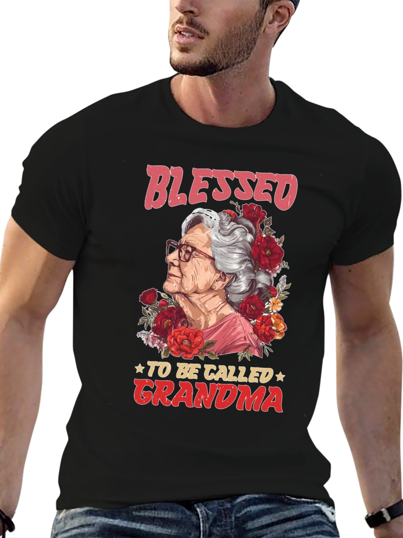 Blessed To Be Called Grandma Graphic T-Shirt