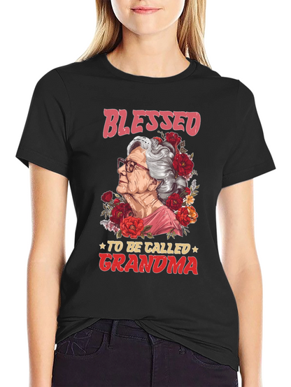Blessed To Be Called Grandma Graphic T-Shirt