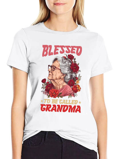 Blessed To Be Called Grandma Graphic T-Shirt