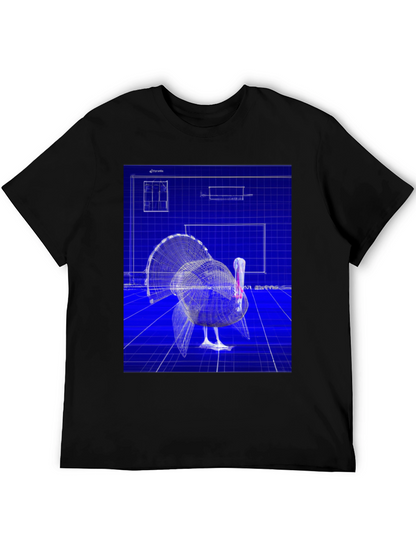 Blueprint Turkey Graphic Tee - Unique Design