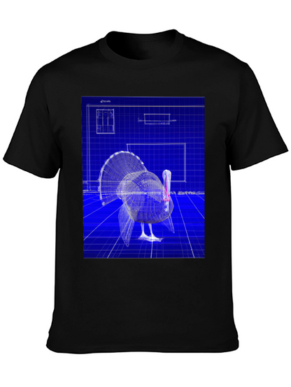 Blueprint Turkey Graphic Tee - Unique Design