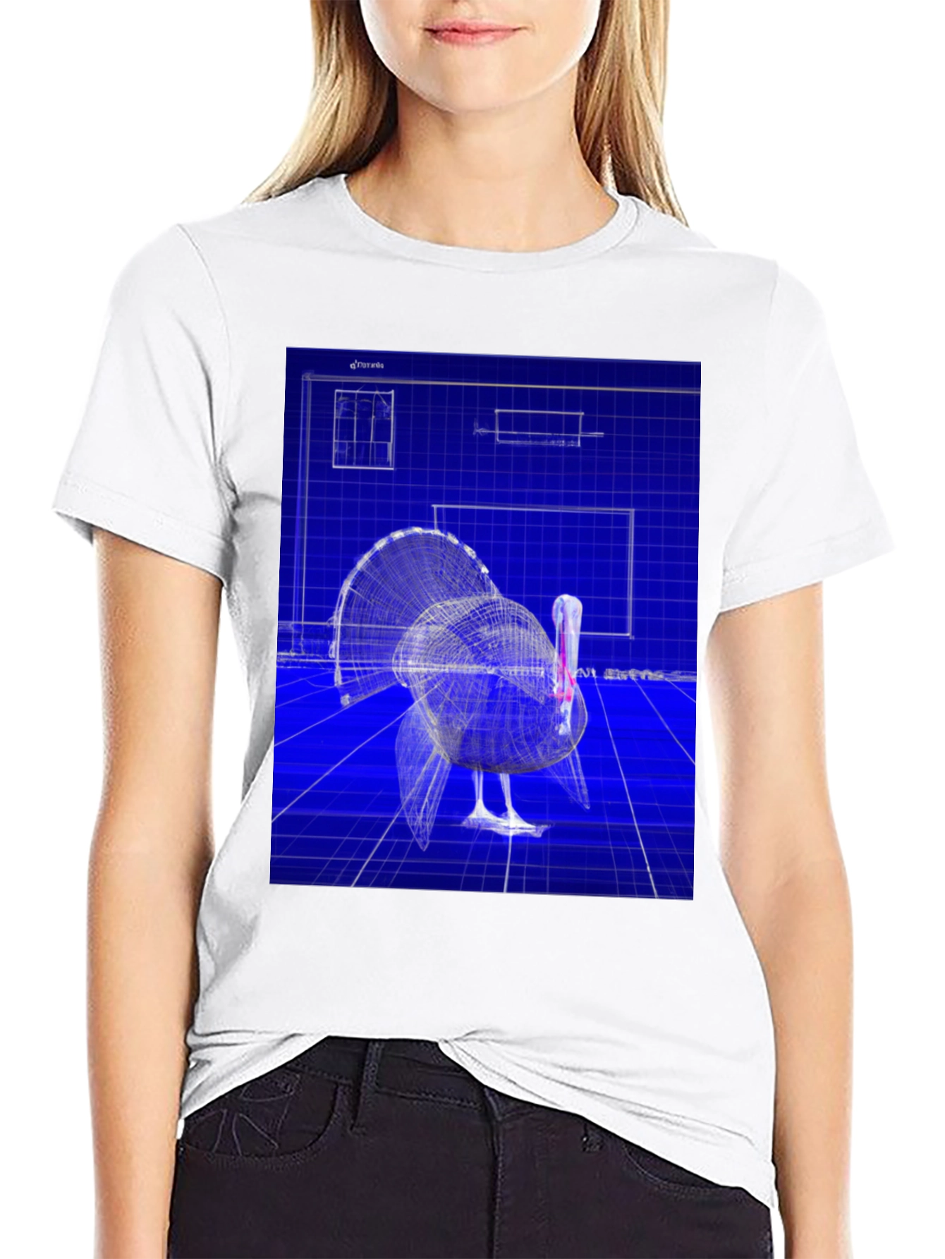 Blueprint Turkey Graphic Tee - Unique Design