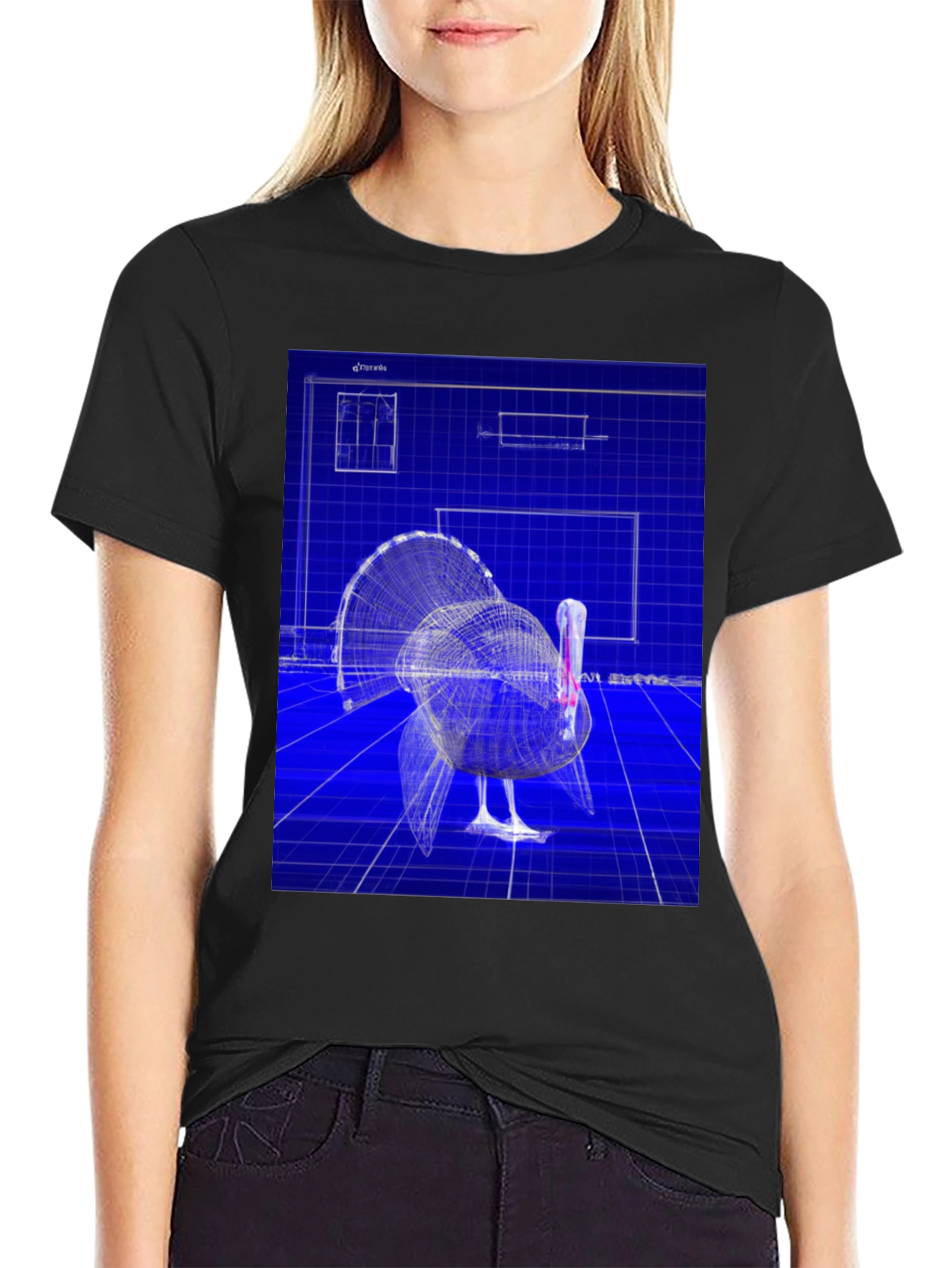 Blueprint Turkey Graphic Tee - Unique Design
