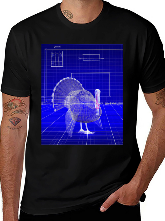 Blueprint Turkey Graphic Tee - Unique Design