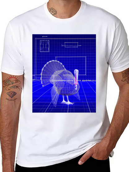 Blueprint Turkey Graphic Tee - Unique Design