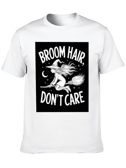 Broom Hair Dont Care Black T-Shirt