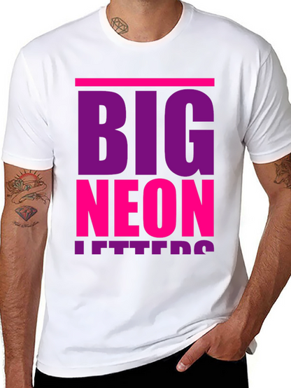 Big Neon Letters Graphic T-Shirt