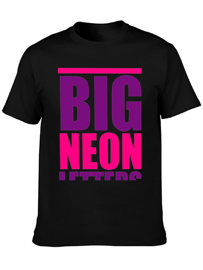Big Neon Letters Graphic T-Shirt