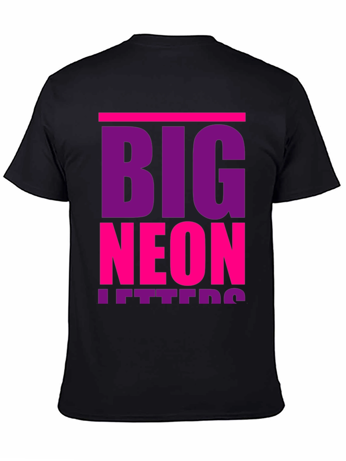 Big Neon Letters Graphic T-Shirt