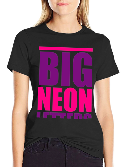 Big Neon Letters Graphic T-Shirt