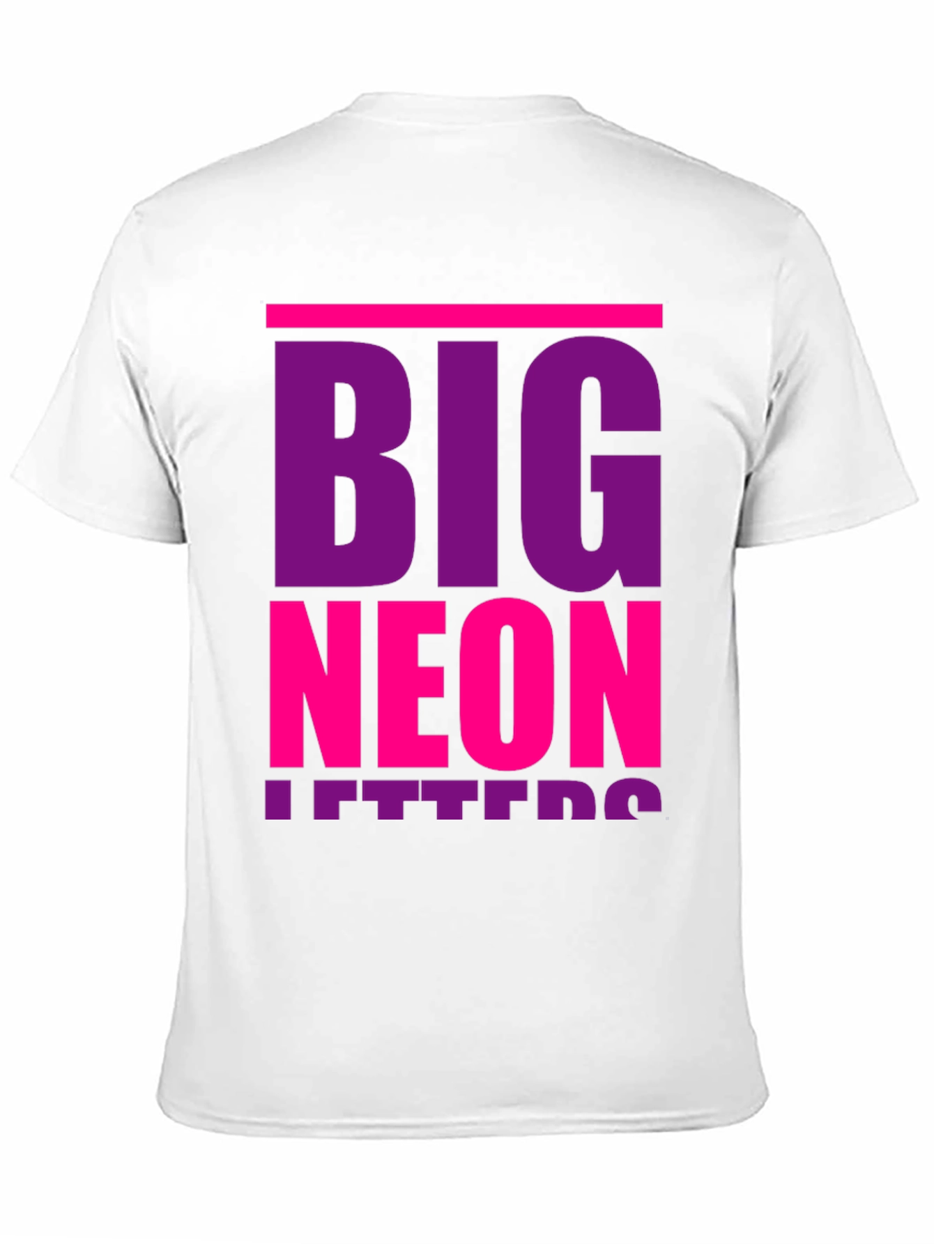Big Neon Letters Graphic T-Shirt