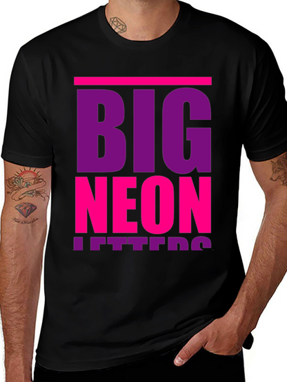 Big Neon Letters Graphic T-Shirt