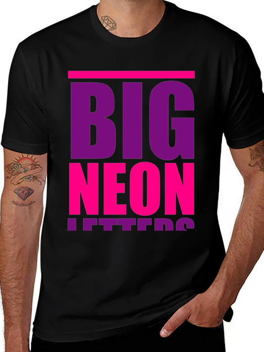 Big Neon Letters Graphic T-Shirt