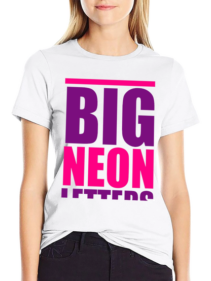 Big Neon Letters Graphic T-Shirt