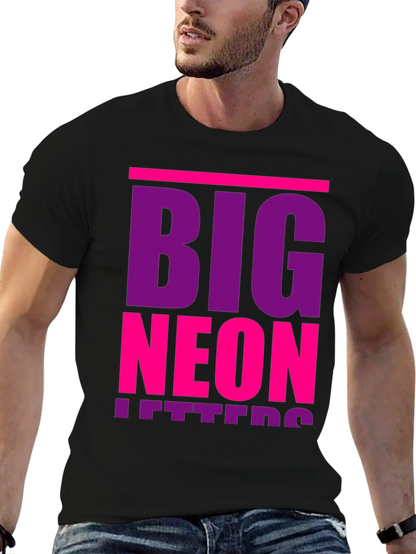 Big Neon Letters Graphic T-Shirt