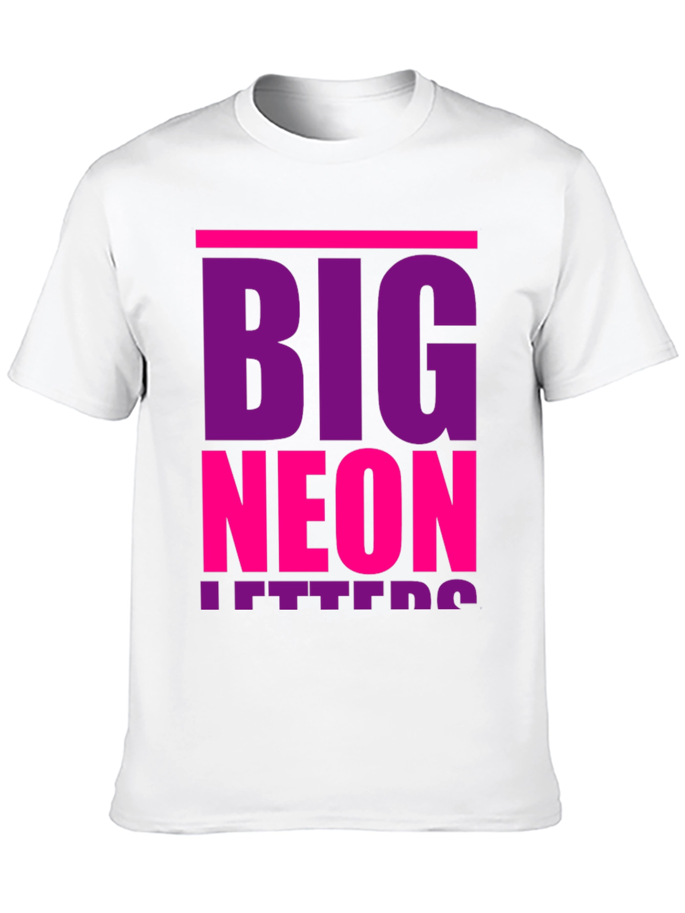 Big Neon Letters Graphic T-Shirt