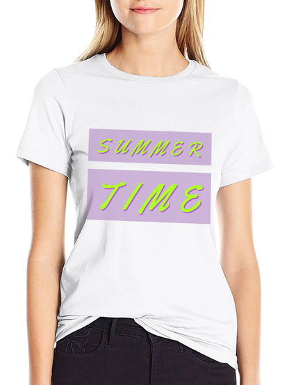 Summer Time Graphic Black Tee
