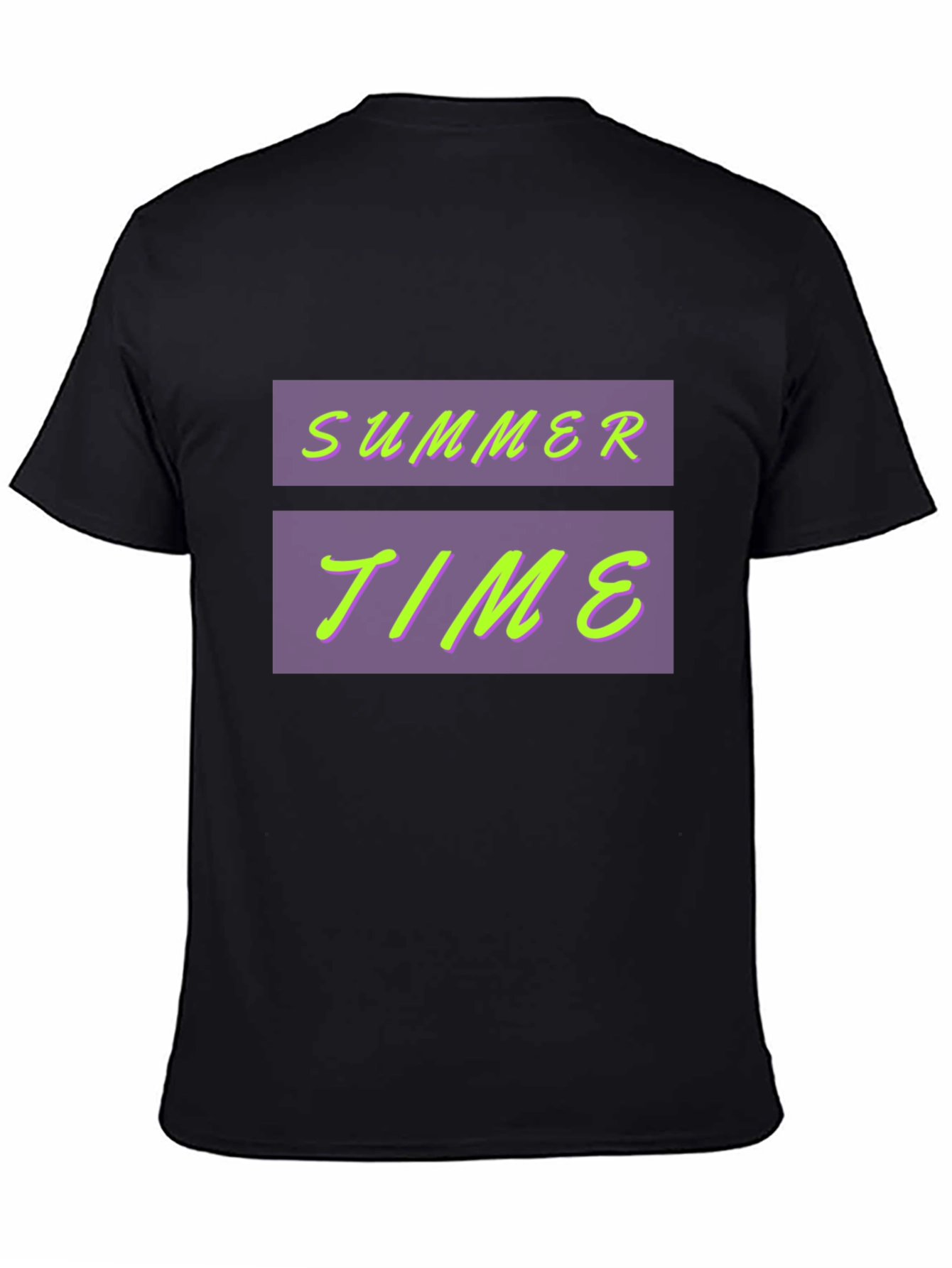 Summer Time Graphic Black Tee