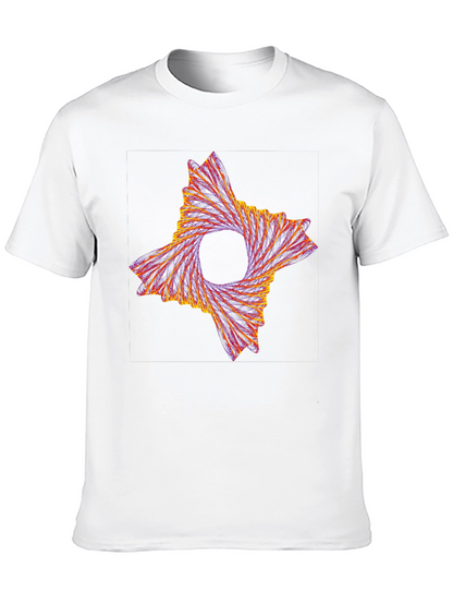 Abstract Swirl Graphic Tee - Modern Artistic Design