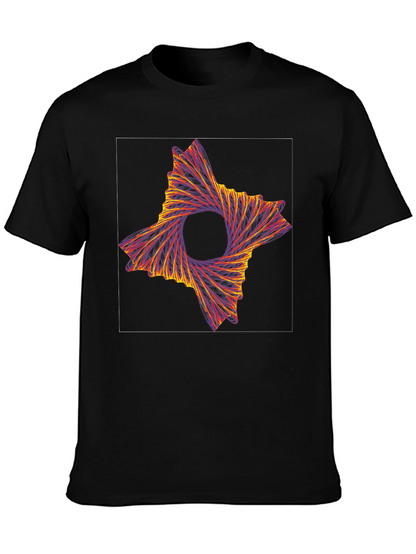 Abstract Swirl Graphic Tee - Modern Artistic Design
