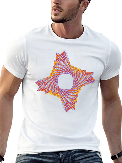 Abstract Swirl Graphic Tee - Modern Artistic Design