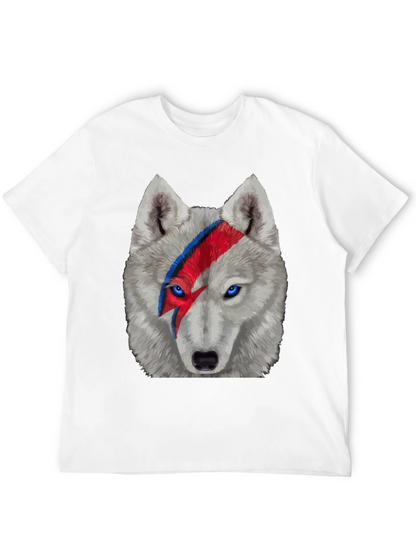 Wolf Bowie T-Shirt - Lightning Bolt Face