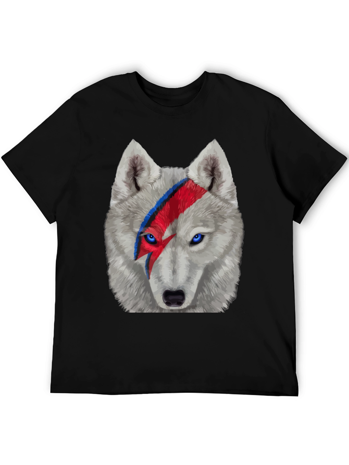 Wolf Bowie T-Shirt - Lightning Bolt Face