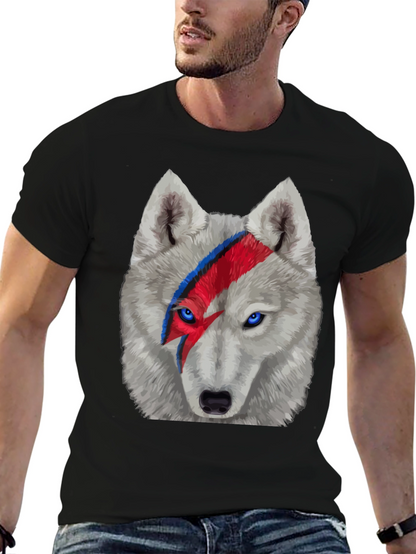 Wolf Bowie T-Shirt - Lightning Bolt Face