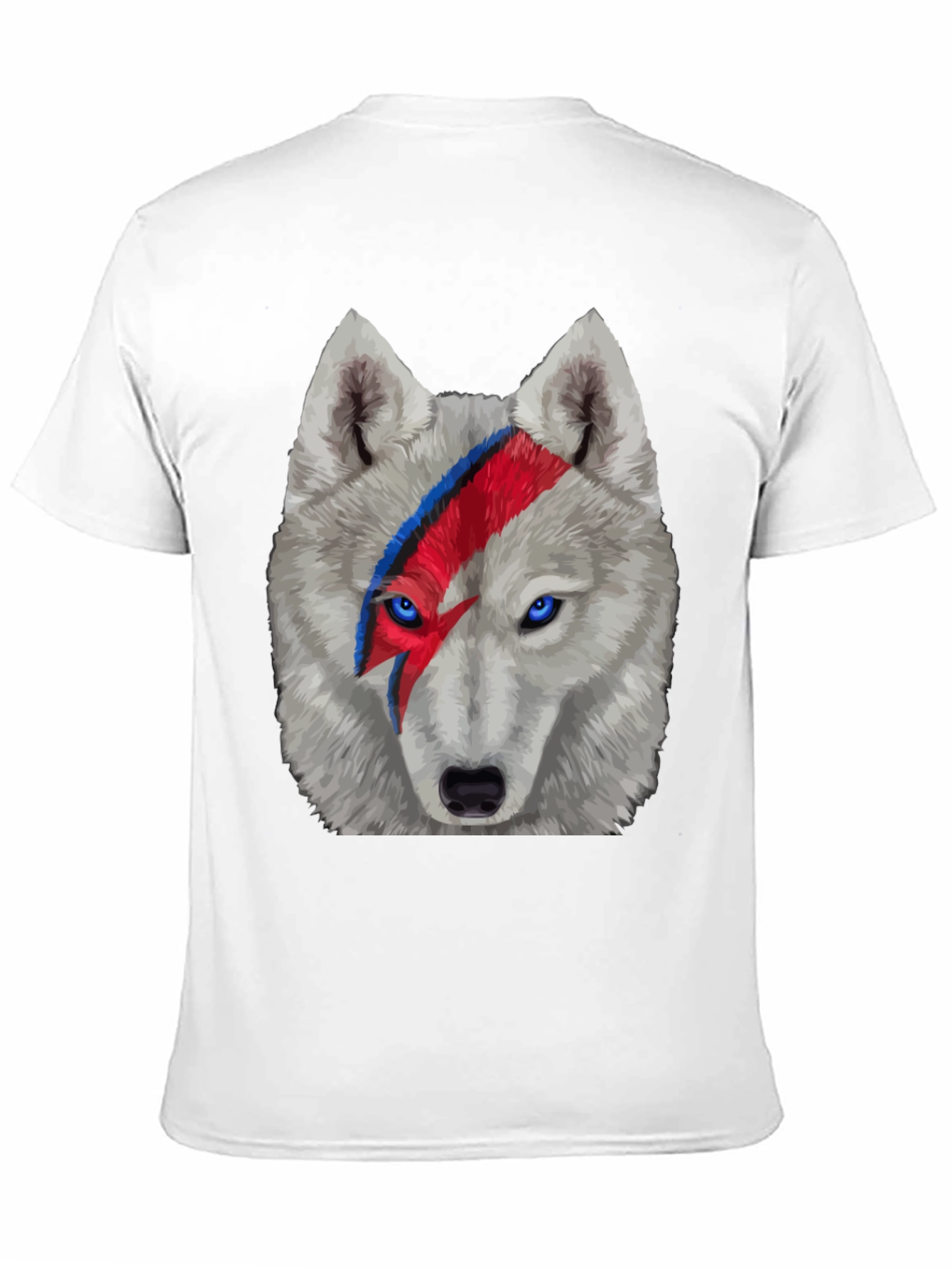 Wolf Bowie T-Shirt - Lightning Bolt Face