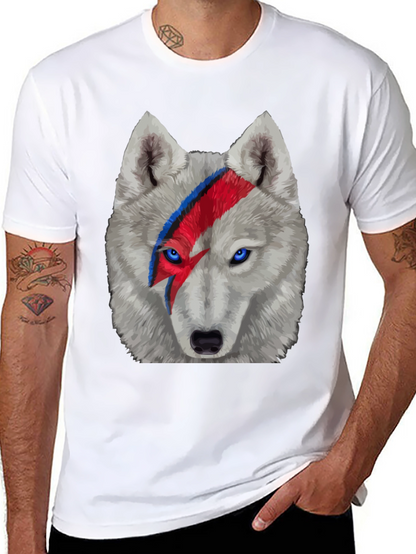 Wolf Bowie T-Shirt - Lightning Bolt Face