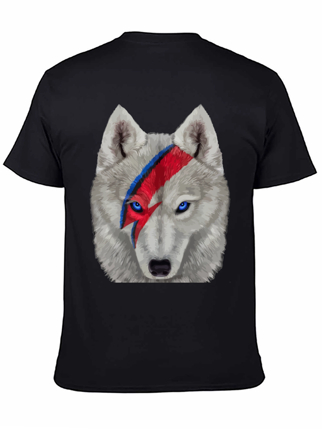Wolf Bowie T-Shirt - Lightning Bolt Face