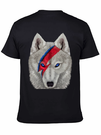 Wolf Bowie T-Shirt - Lightning Bolt Face