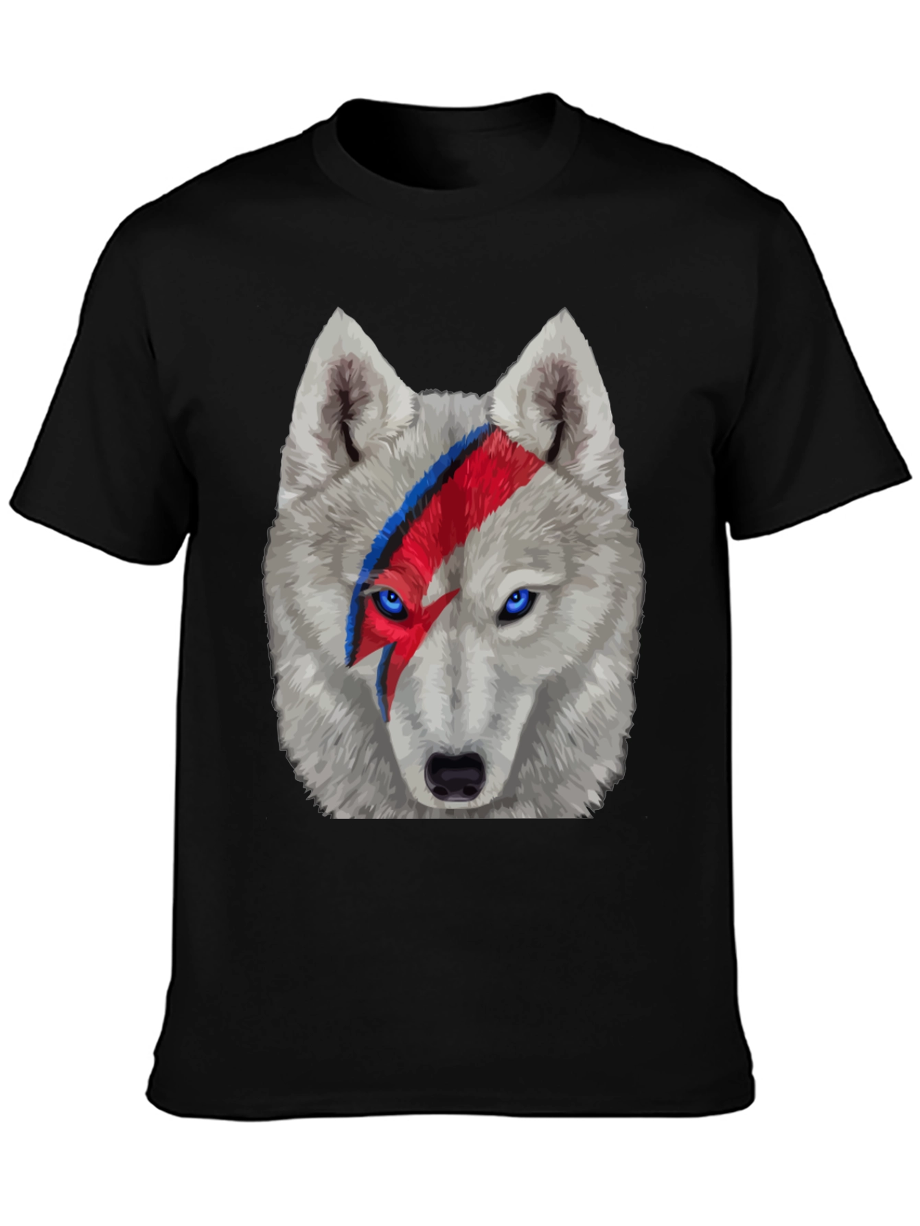 Wolf Bowie T-Shirt - Lightning Bolt Face