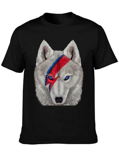 Wolf Bowie T-Shirt - Lightning Bolt Face