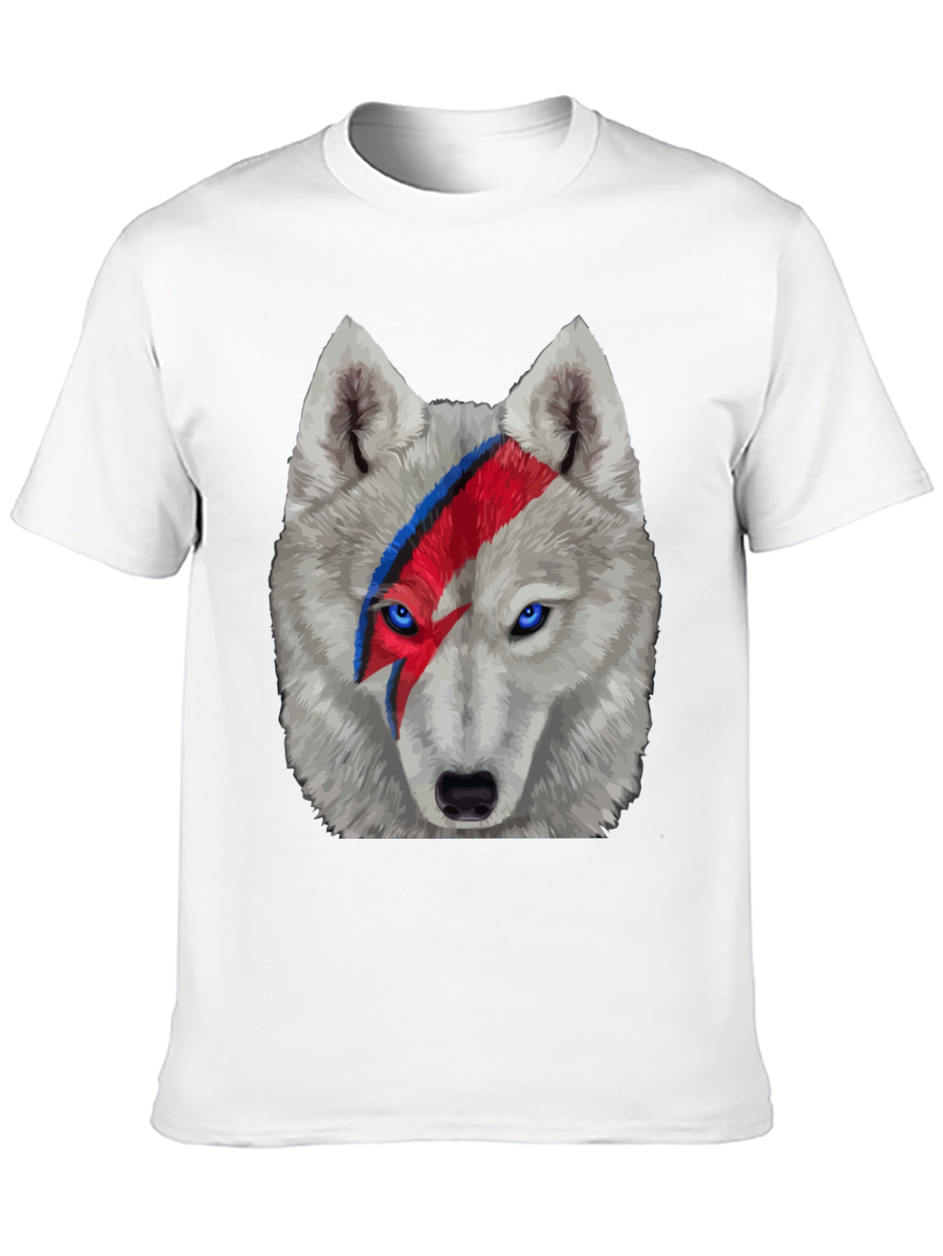 Wolf Bowie T-Shirt - Lightning Bolt Face
