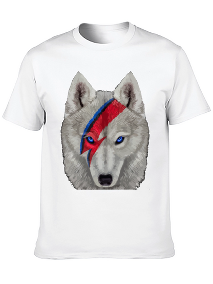 Wolf Bowie T-Shirt - Lightning Bolt Face
