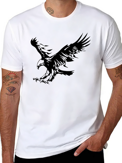 Black Eagle Graphic Tee - Mens Casual T-Shirt