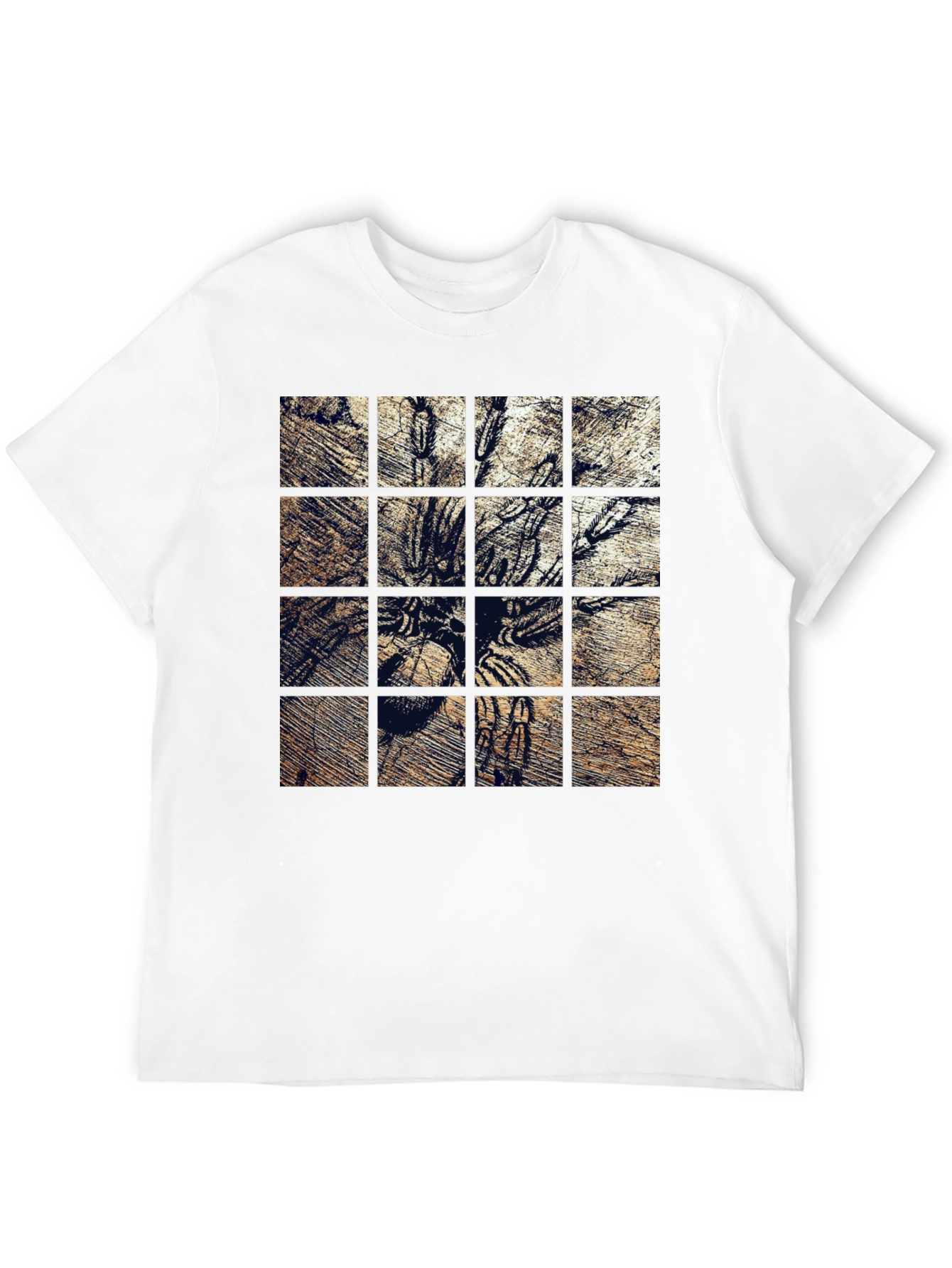 Tarantula Grid Graphic Print T-Shirt